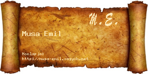 Musa Emil névjegykártya